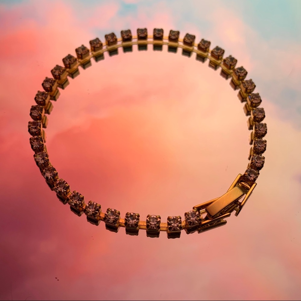 Gold tennis bracelet “Lrg Diamond”